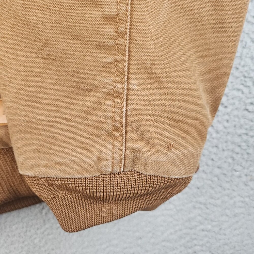 Canvas Active Workwear Hooded Jacket Mens Extra Large Quilted Distress Bomber - Picture 14 of 16